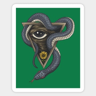 Snake One Eye Illustration Magnet